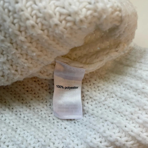 Maurices White Fair Isle Sleeve Mock Neck Oversized Tunic Sweater Small Women’s - Picture 11 of 12